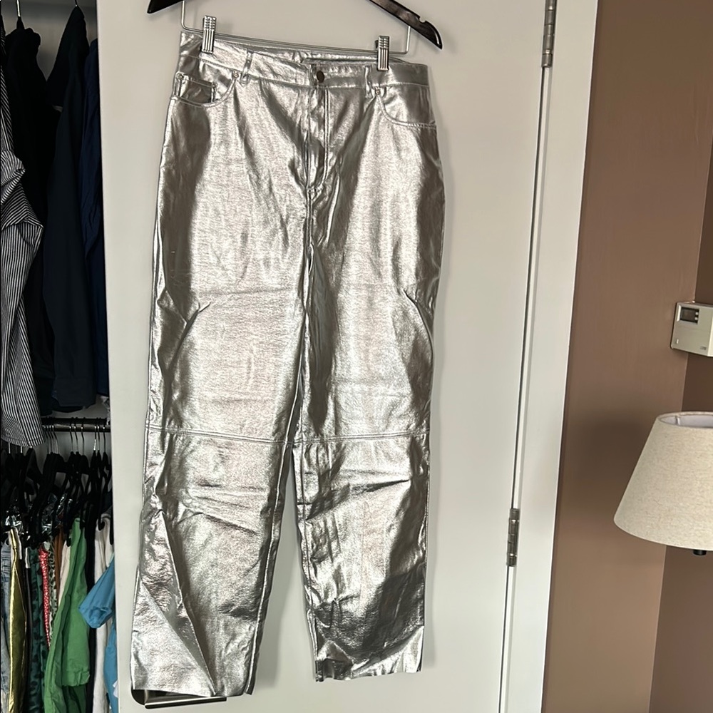 Super soft Silver Metallic Pants